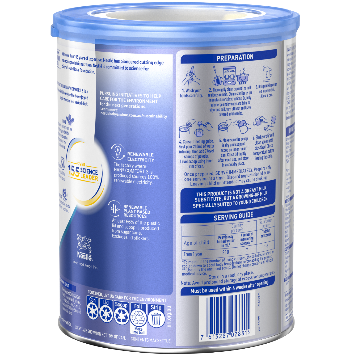 NAN COMFORT 3 800g - Back