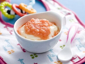 Vanilla Custard with Stewed Fruits or Fruit Mash Vanilla Custard with Stewed Fruits or Fruit Mash