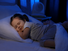 Toddler girl asleep in bed Toddler girl asleep in bed